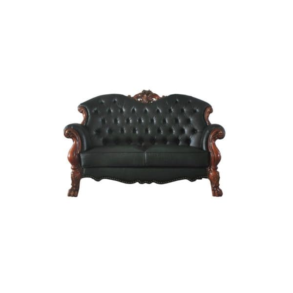 Dresden Black Leatherette Love Seat - Image 2