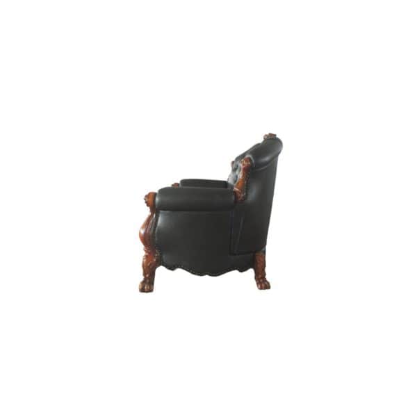 Dresden Black Leatherette Love Seat - Image 3