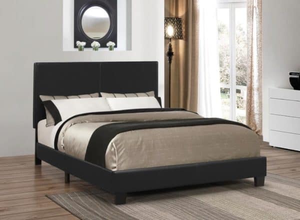 Muave Black Upholstered Bed