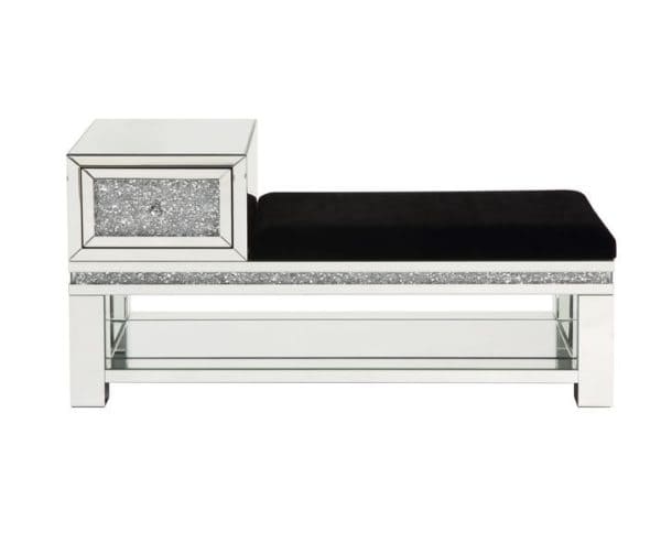 Noralie Faux Diamond Bench with Storage Drawer - Image 2