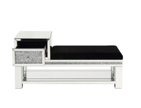 Noralie Faux Diamond Bench with Storage Drawer - Image 3