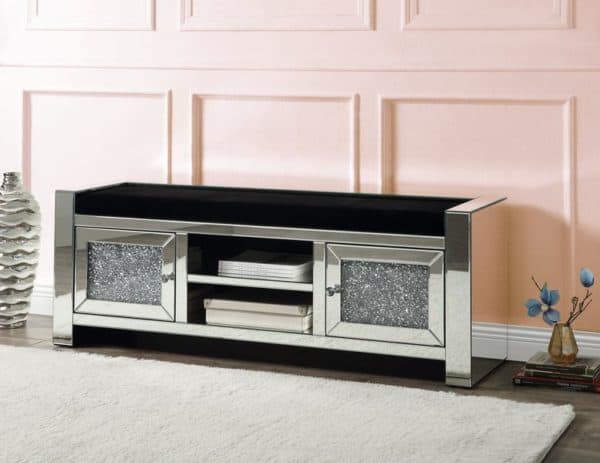 Noralie Faux Diamond Storage Bench