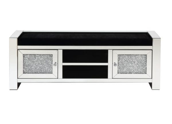 Noralie Faux Diamond Storage Bench - Image 2