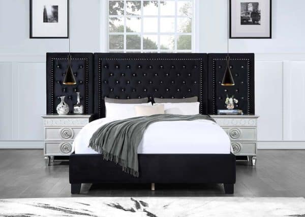 Damazy Black King Bed