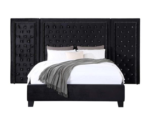 Damazy Black King Bed - Image 3