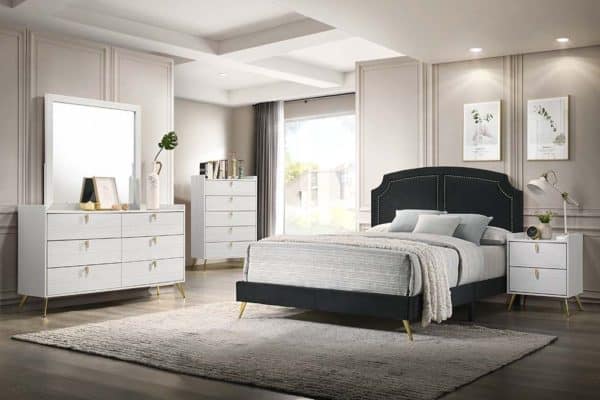 Zeena Black King Bed