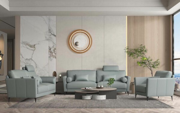 Tussio Watery Leather Italian Leather Living Room Collection