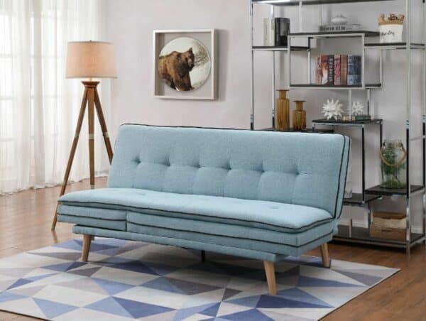 Savilla Blue Linen Futon