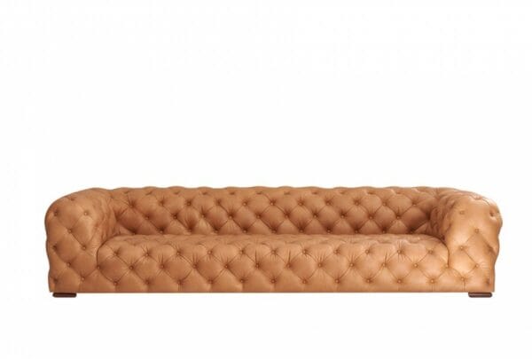 Divani Casa Dexter - Transitional Camel Tufted Sofa - Image 5