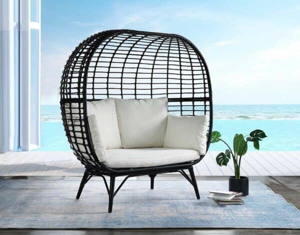 Penelope Black Patio Lounge Chair