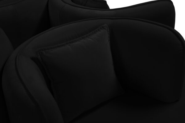 Circlet Velvet Roundabout Black Sofa - Image 2