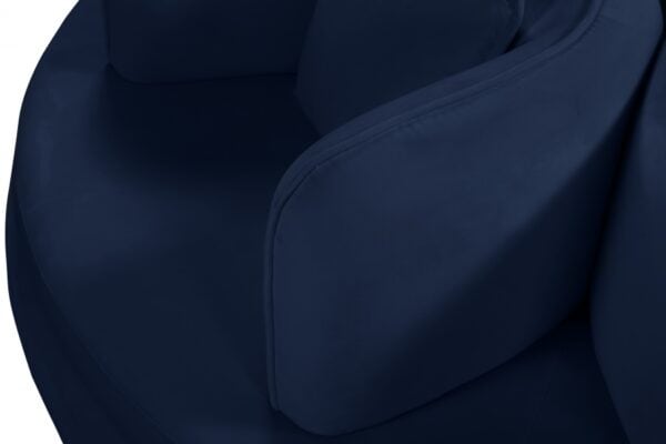 Circlet Velvet Roundabout Blue Sofa - Image 3