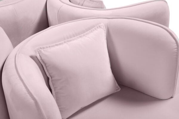 Circlet Velvet Roundabout Pink Sofa - Image 3