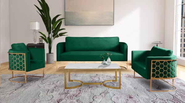 Casa Green Velvet Living Room Set