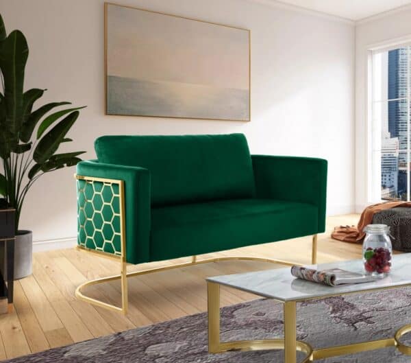 Casa Green Velvet Love Seat