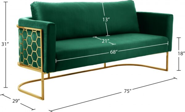 Casa Green Velvet Sofa - Image 2