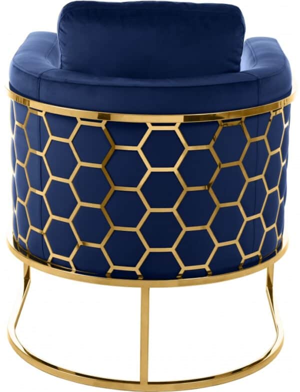 Casa Blue Velvet Chair - Image 3