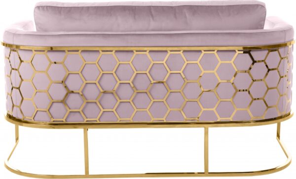 Casa Pink Velvet Loveseat - Image 3