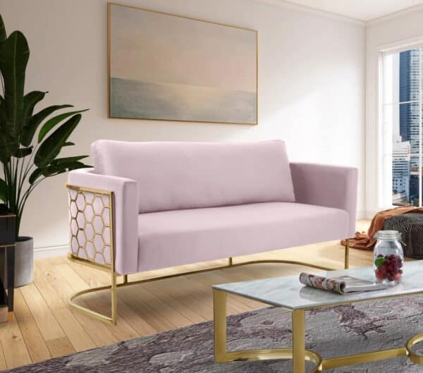 Casa Pink Velvet Sofa