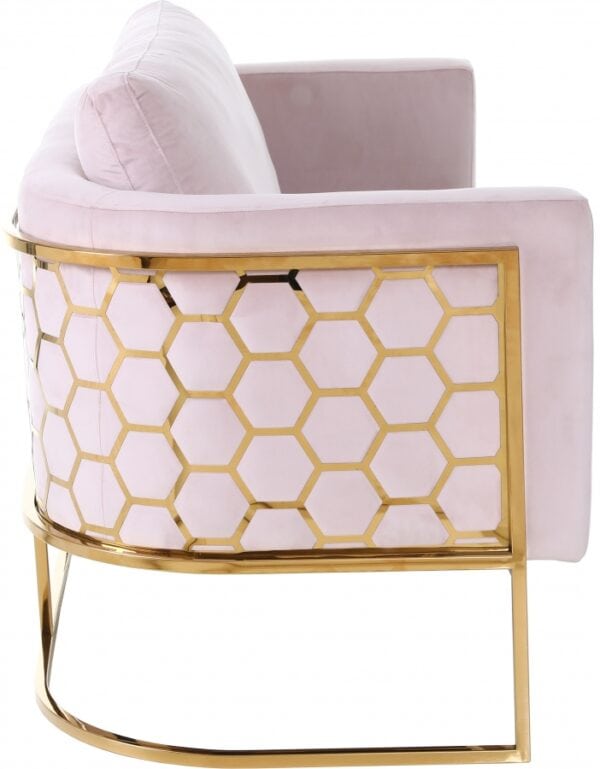 Casa Pink Velvet Living Room Set - Image 3