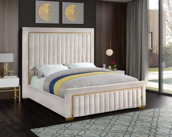 Dolce Cream Velvet King Bed - Image 2