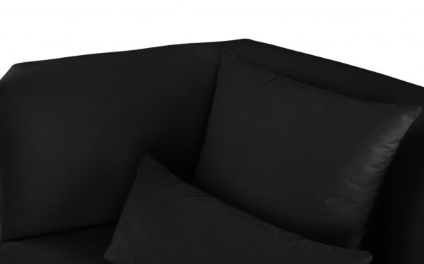 Marquis Black Velvet Sofa - Image 4