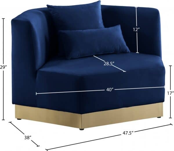 Marquis Navy Blue Velvet Collection - Image 4