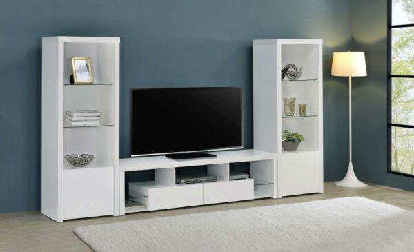 White TV Entertainment Center