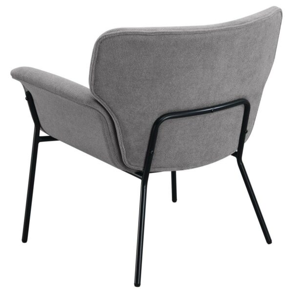 Davina Ash Gray Upholstered Flared Arms Accent Chair - Image 2