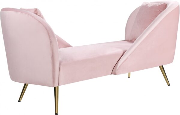 Nolan Pink Velvet Chaise - Image 2