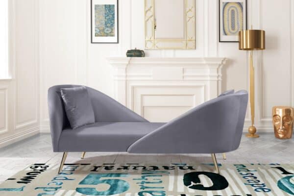 Nolan Grey Velvet Chaise