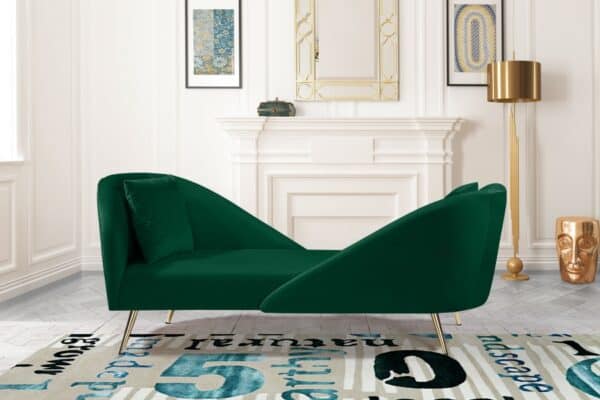 Nolan Green Velvet Chaise