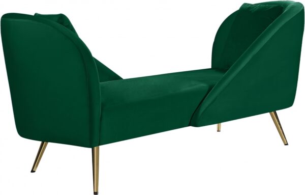 Nolan Green Velvet Chaise - Image 2