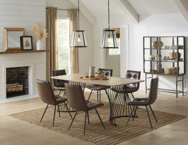 Altus Swirl Base 5 Piece Dining Table Set