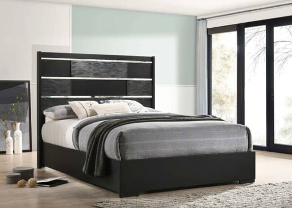 Blacktoft Queen Panel Bed Black