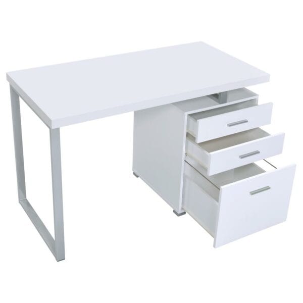 Brennan 3-drawer Office Desk White - Image 3