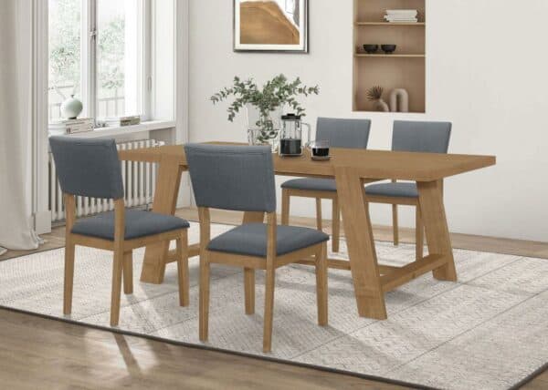 Sharon 5-piece Rectangular Trestle Base Dining Table Set