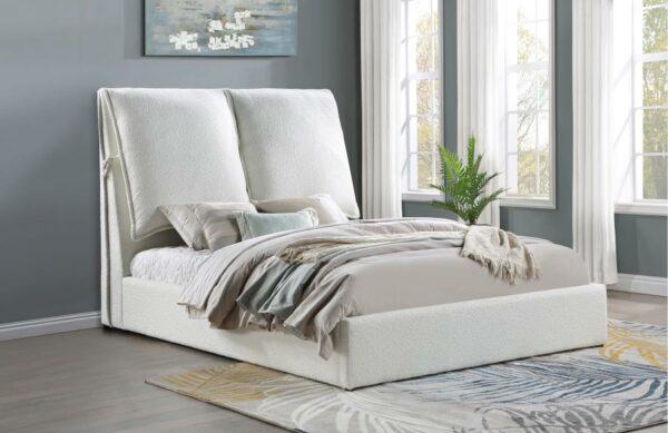 Gwendoline Upholstered Eastern King Platform Bed with Pillow Headboard