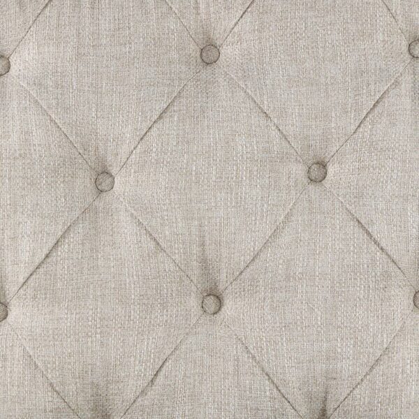 Emmett Walnut Tufted Headboard Queen Panel Bed - Image 3