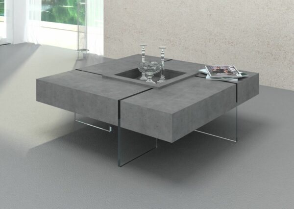 Modern Faux Concrete Floating Coffee Table