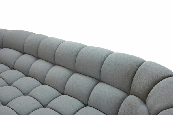 Divani Casa Yolonda - Modern Light Grey Curved Sectional Sofa - Image 3