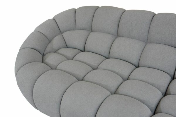 Divani Casa Yolonda - Modern Light Grey Curved Sectional Sofa - Image 2