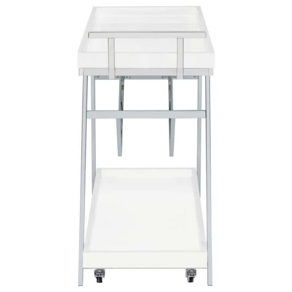 Modern White Bar Cart - Image 3