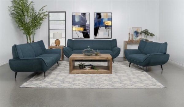 Mid-Century Modern Teal Living Room Set