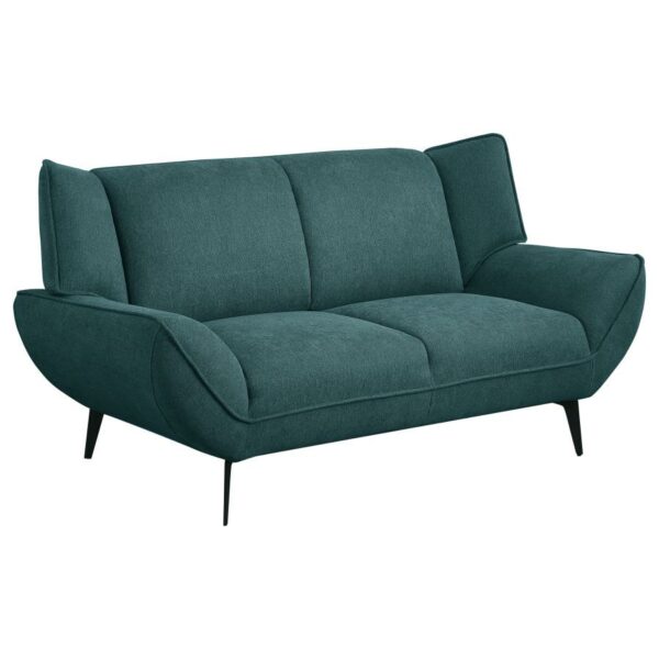 Mid-Century Modern Teal Love Seat