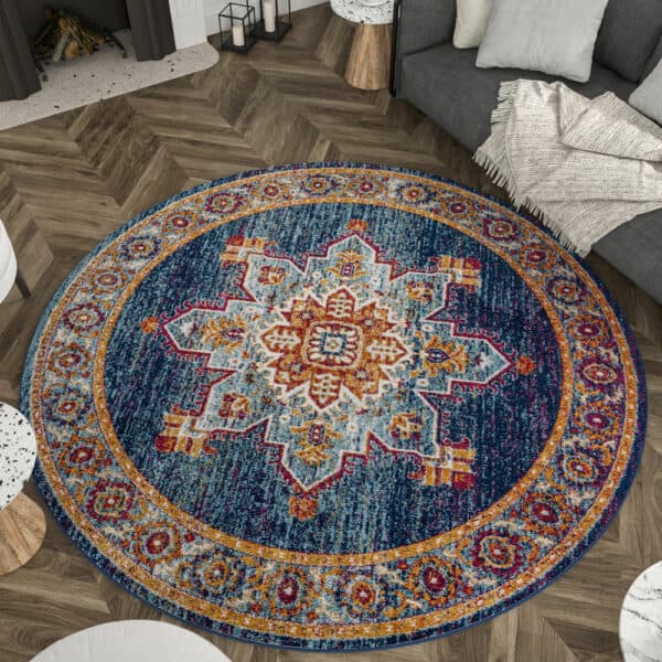 Diamond DIA1900 Blue 5'3'' Round Rug