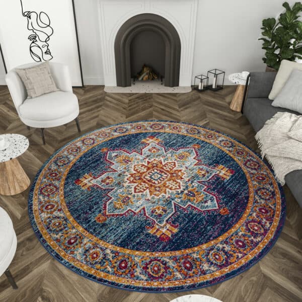 Diamond DIA1900 Blue 5'3'' Round Rug - Image 2