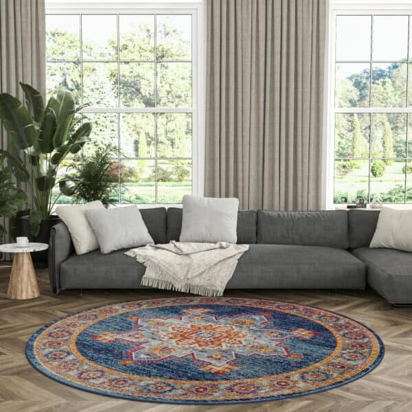 Diamond DIA1900 Blue 5'3'' Round Rug - Image 3