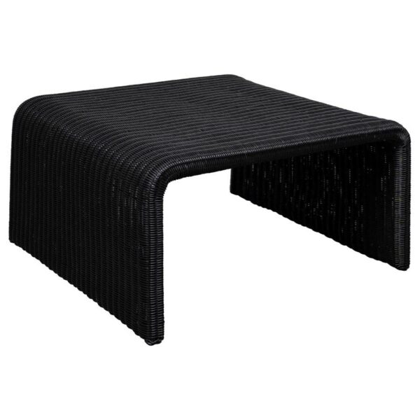 Cahya Woven Rattan Black Coffee Table & End Table - Image 3