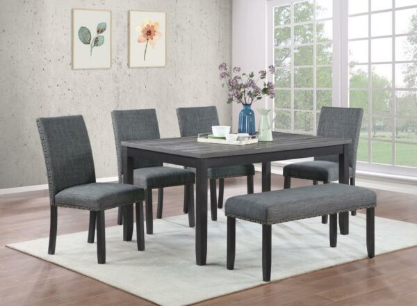 Grey 6 PC Dining Room Set